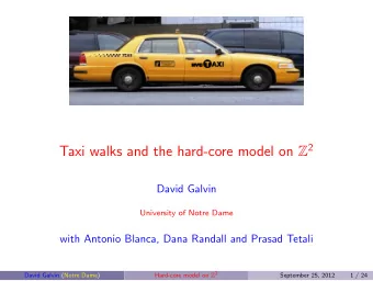 The hard-core model on a finite graph  A model of occupation of space by particles with