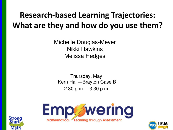 research based learning trajectories