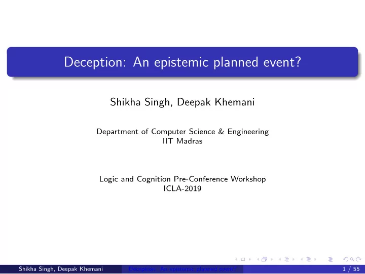 deception an epistemic planned event