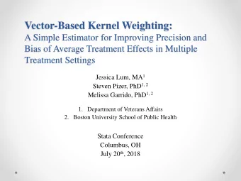 Vector-Based Kernel Weighting:  A Simple Estimator for Improving Precision and  Bias of Average