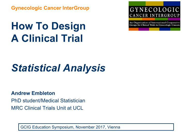 how to design a clinical trial statistical analysis