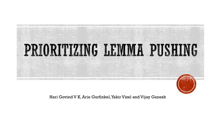 hari govind v k arie gurfinkel yakir vizel and vijay