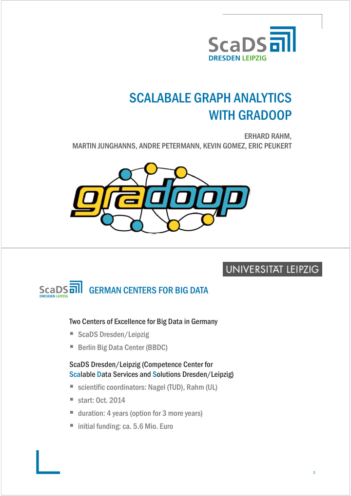 scalabale graph analytics with gradoop