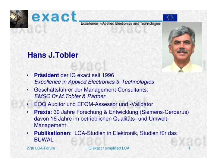 hans j tobler