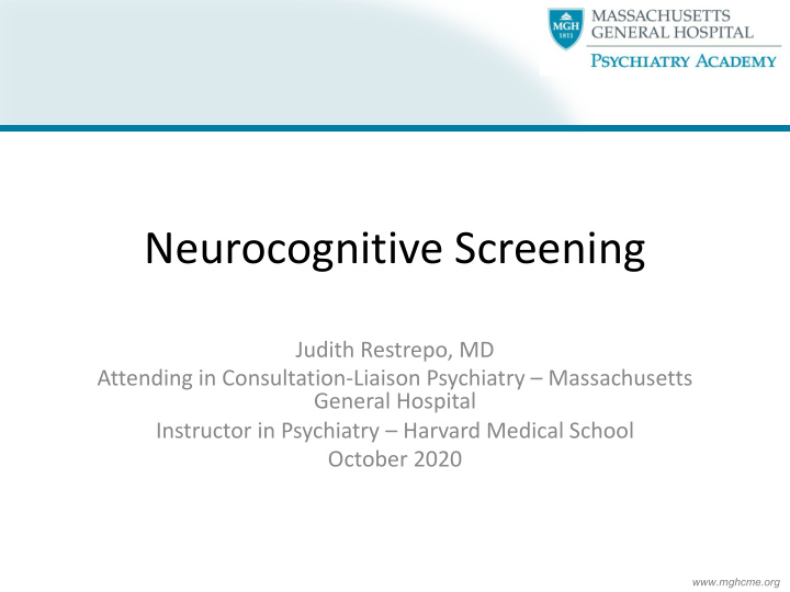 neurocognitive screening