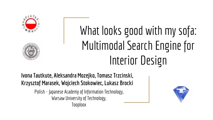 what looks good with my sofa multimodal search engine for