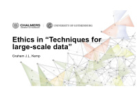 ethics in techniques for large scale data