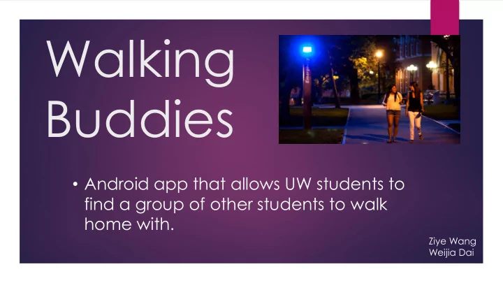 walking buddies
