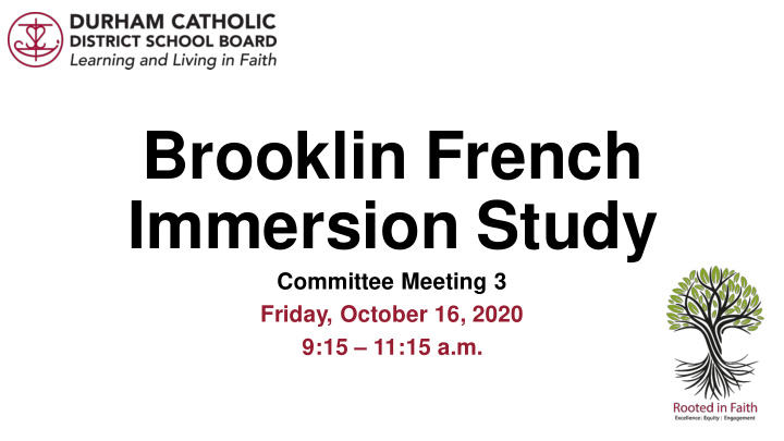 brooklin french immersion study