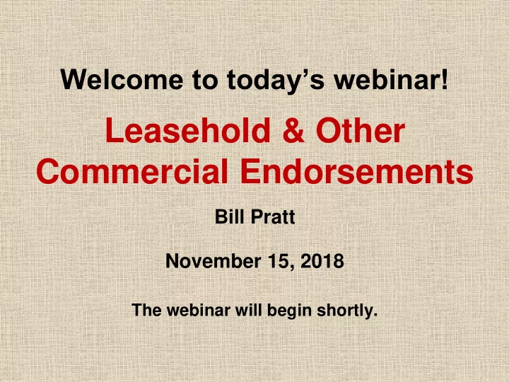 commercial endorsements