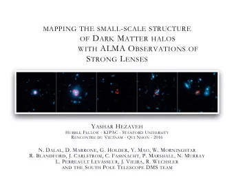 MAPPING THE SMALL - SCALE STRUCTURE OF D ARK M ATTER HALOS WITH ALMA O BSERVATIONS OF S TRONG L