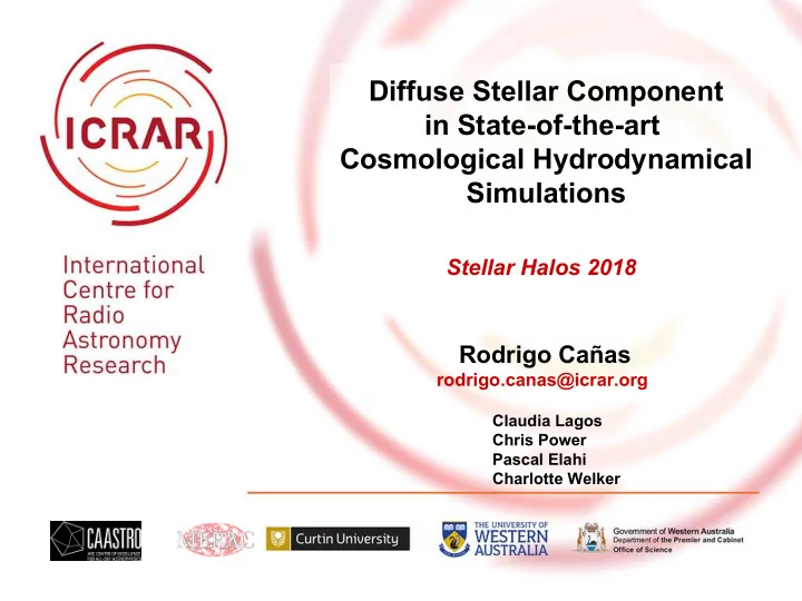 diffuse stellar component in state of the art