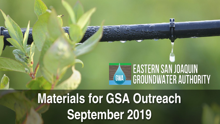 materials for gsa outreach september 2019 gsp topics