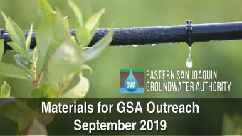 Materials for GSA Outreach  September 2019  GSP Topics &amp; Project Schedule  GSP Topics  GSP