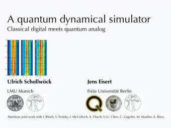 A quantum dynamical simulator  Classical digital meets quantum analog  Ulrich Schollwck  Jens