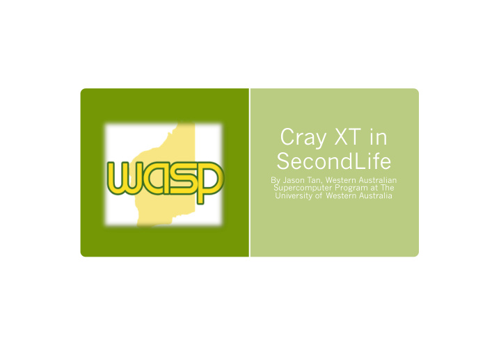 cray xt in secondlife