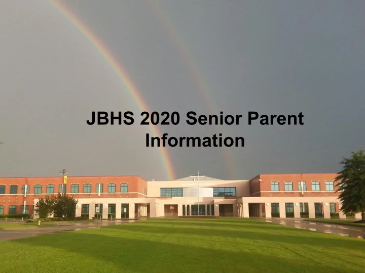 jbhs 2020 senior parent