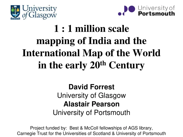 1 1 million scale mapping of india and the international
