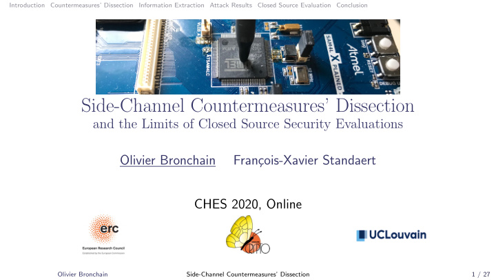 side channel countermeasures dissection