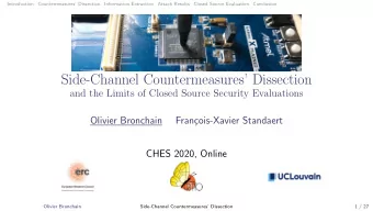 Side-Channel Countermeasures Dissection  and the Limits of Closed Source Security Evaluations