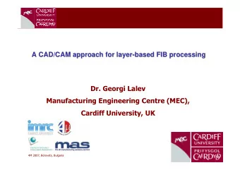 A CAD/CAM approach for layer-  -based FIB processing  based FIB processing  A CAD/CAM approach for