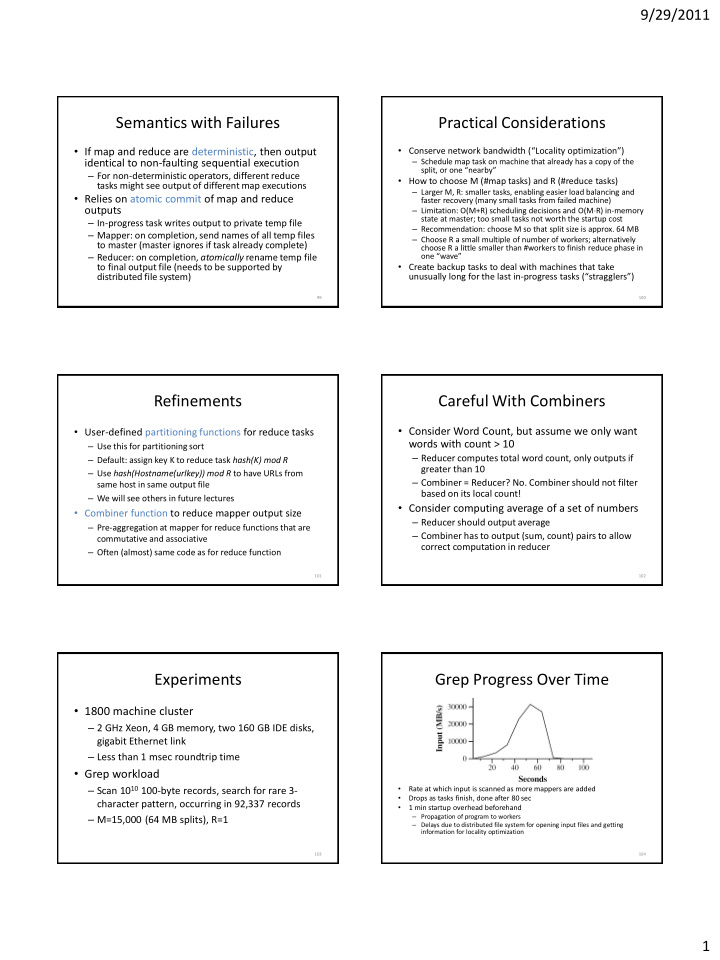 semantics with failures practical considerations