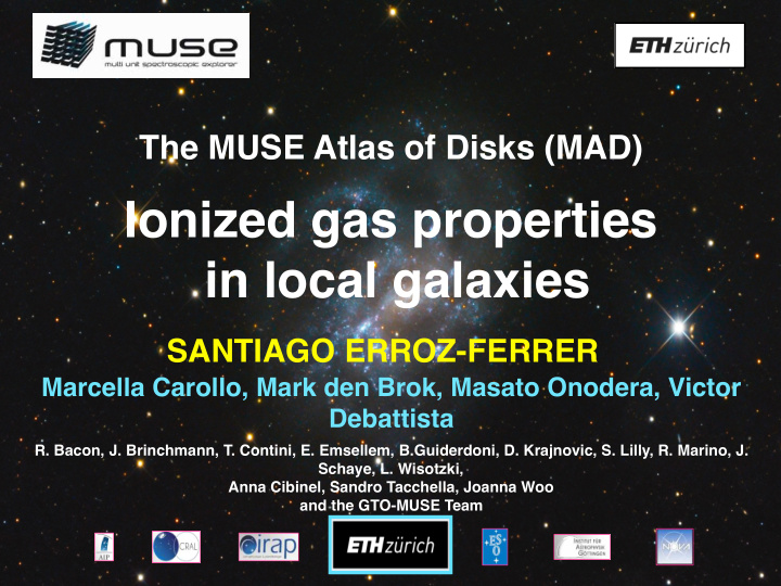 ionized gas properties in local galaxies
