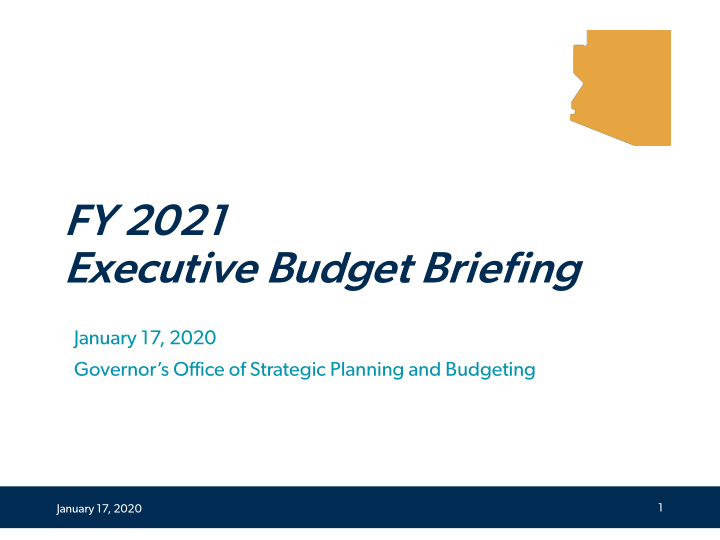 fy 2021 executive budget briefing