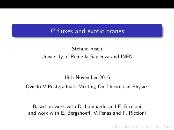 p fluxes and exotic branes