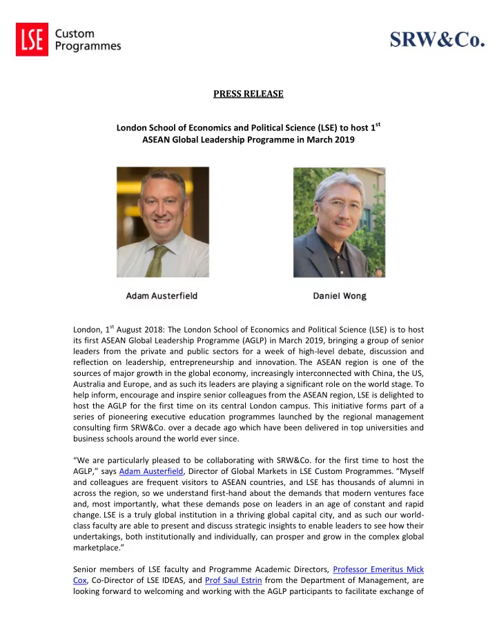 press release