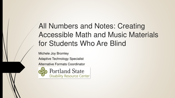 accessible math and music materials
