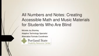 Accessible Math and Music Materials  for Students Who Are Blind  Michele Joy Bromley  Adaptive