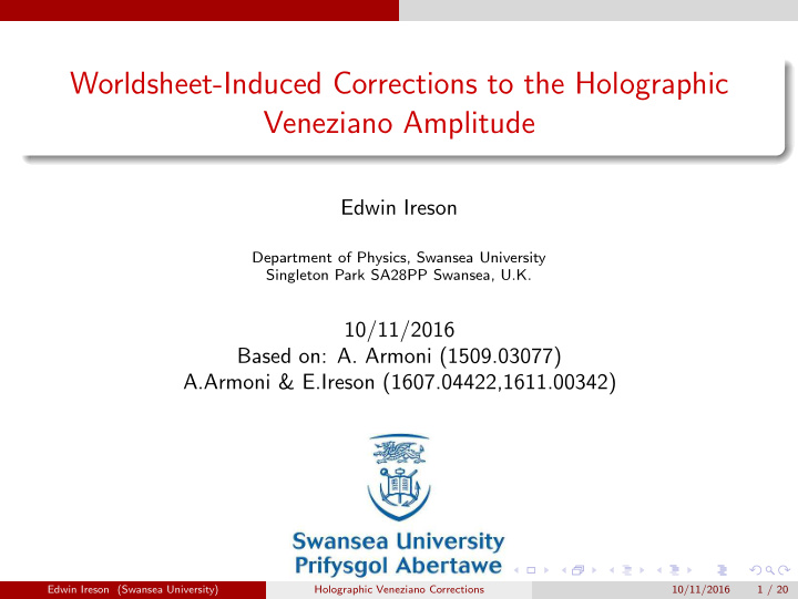 worldsheet induced corrections to the holographic