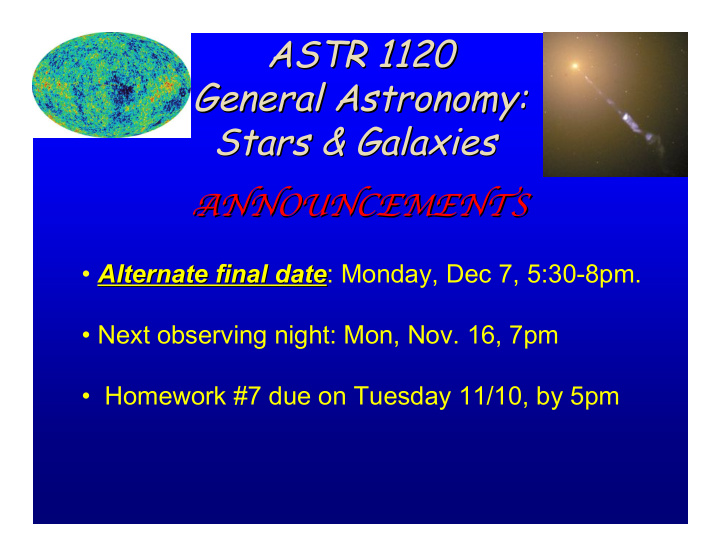 astr 1120 astr 1120 general astronomy general astronomy