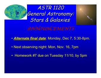 ASTR 1120  ASTR 1120  General Astronomy:  General Astronomy: Stars &amp; Galaxies  Stars &amp;