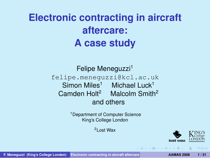 electronic contracting in aircraft aftercare a case study