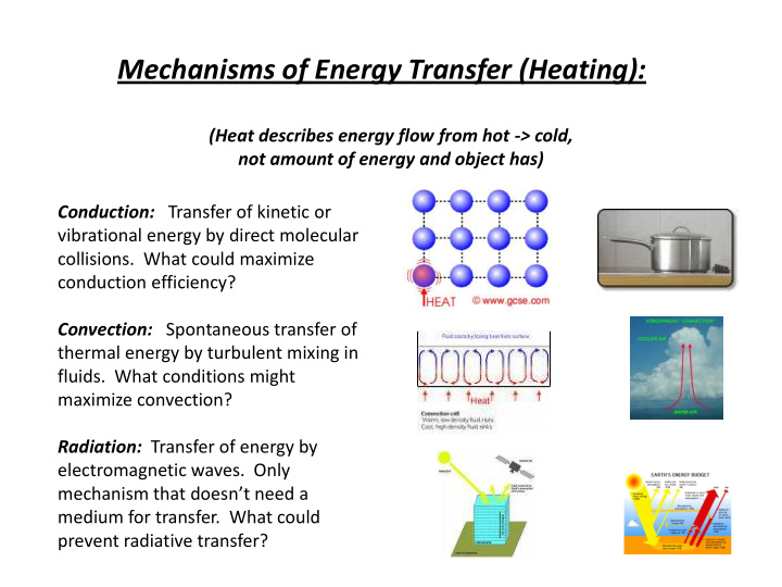 mechanisms of energy transfer heating
