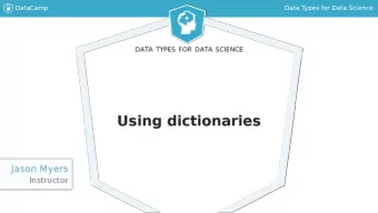 DataCamp  Data Types for Data Science  DataCamp  Data Types for Data Science  Creating and looping