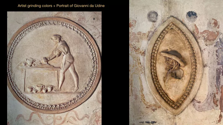 artist grinding colors portrait of giovanni da udine mock