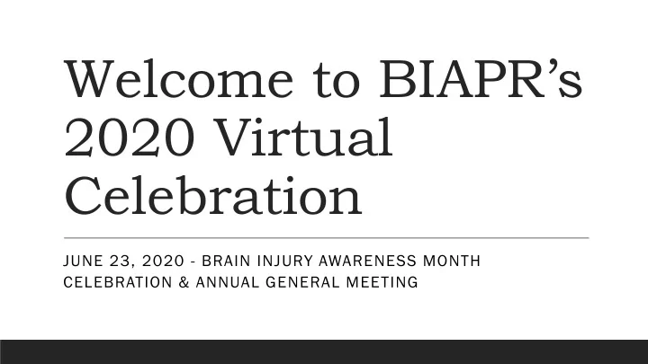 2020 virtual celebration