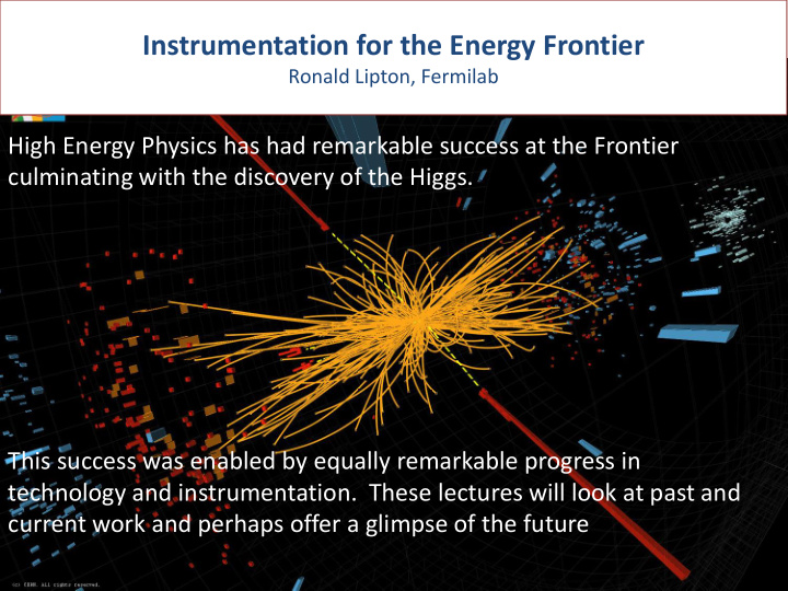 instrumentation for the energy frontier
