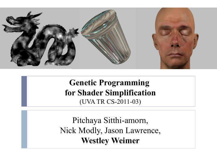 genetic programming for shader simplification