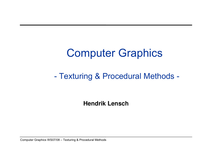 computer graphics