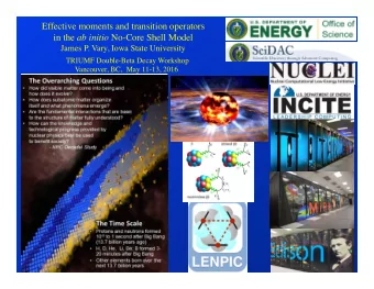 Effective moments and transition operators