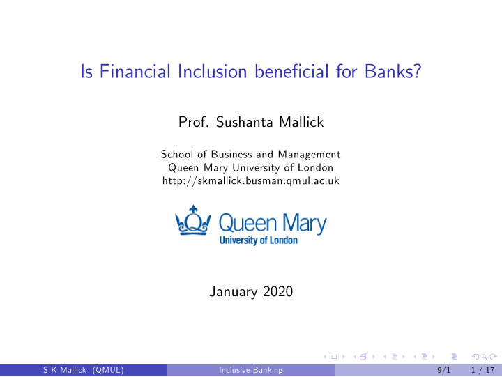 is financial inclusion beneficial for banks