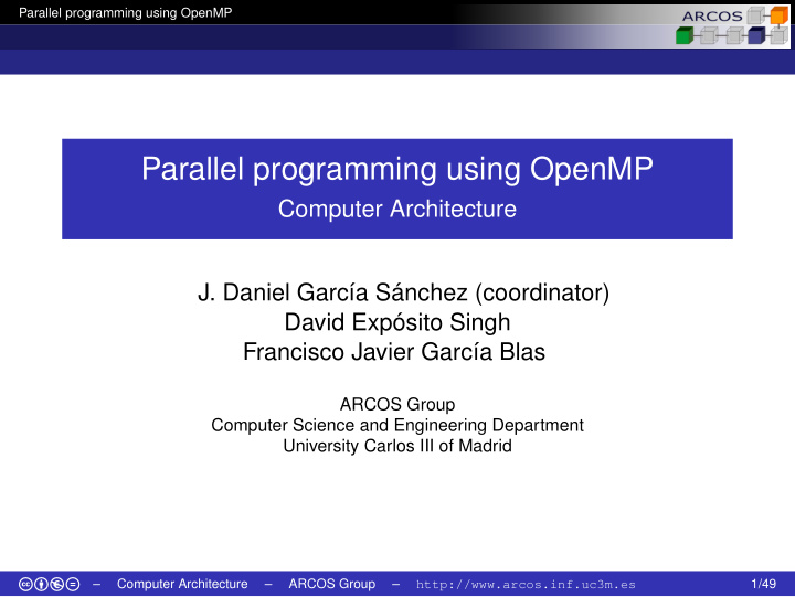 parallel programming using openmp