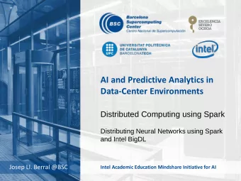 AI and Predictive Analytics in  Data-Center Environments  Distributed Computing using Spark