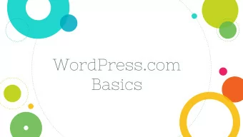 WordPress.com  Basics  Hello!  Instructor: Meaghan Moody  Readers Advisor at the New Jersey
