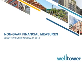 NON-GAAP FINANCIAL MEASURES  Welltower Inc. (HCN) believes that revenues, net income and net income