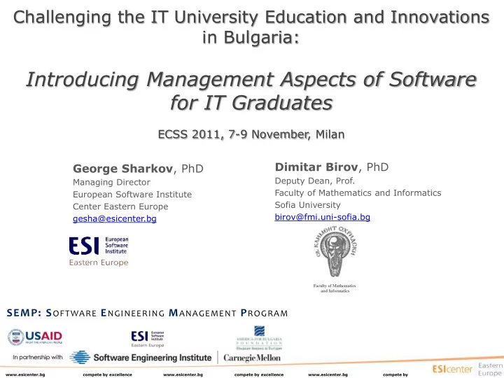 introducing management aspects of software